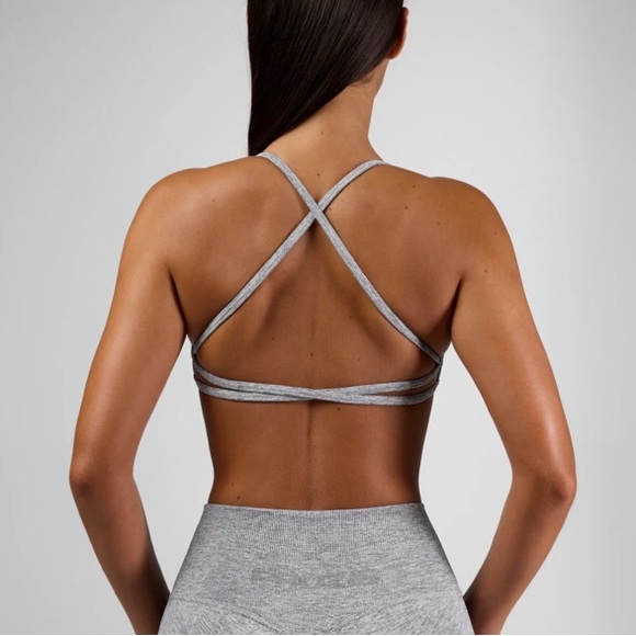 Heather Gray Women's Sports Bra - Picture 3 of 3